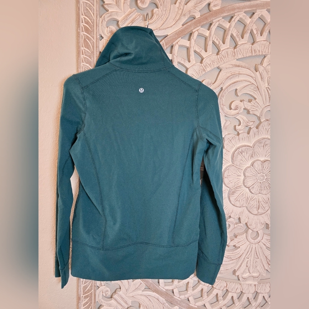 lululemon athletica Teal Full-Zip Size 6 Jacket Sweatshirt athleisure tennis - Picture 5 of 6